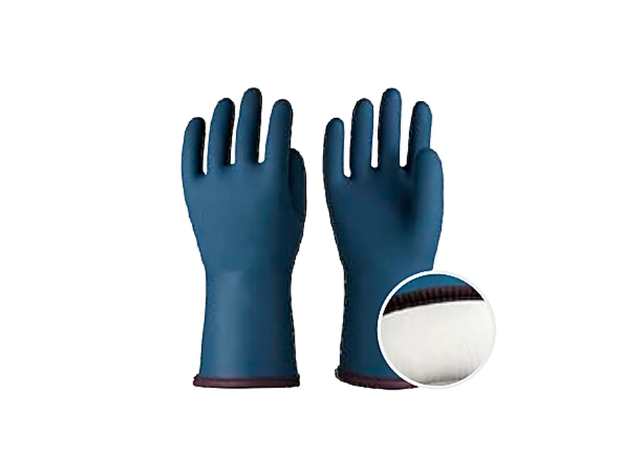 Catalog view of blue S303 CoralAir cold-resistant liquid silicone gloves