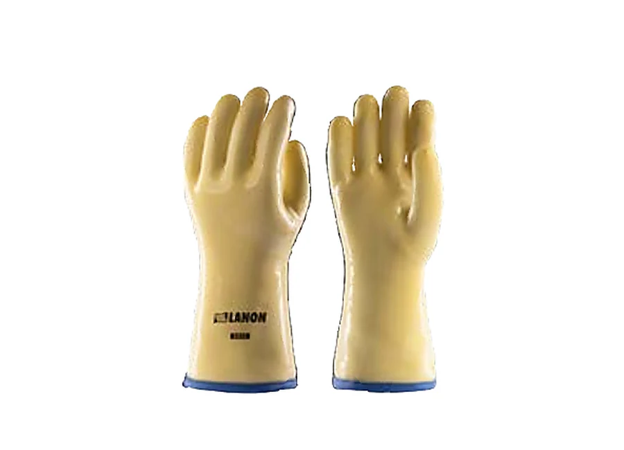 Catalog view of yellow S635 high-temperature liquid silicone gloves