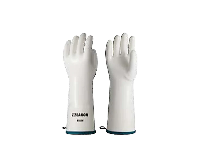 Catalog view of white S666 heat-resistant liquid silicone gloves