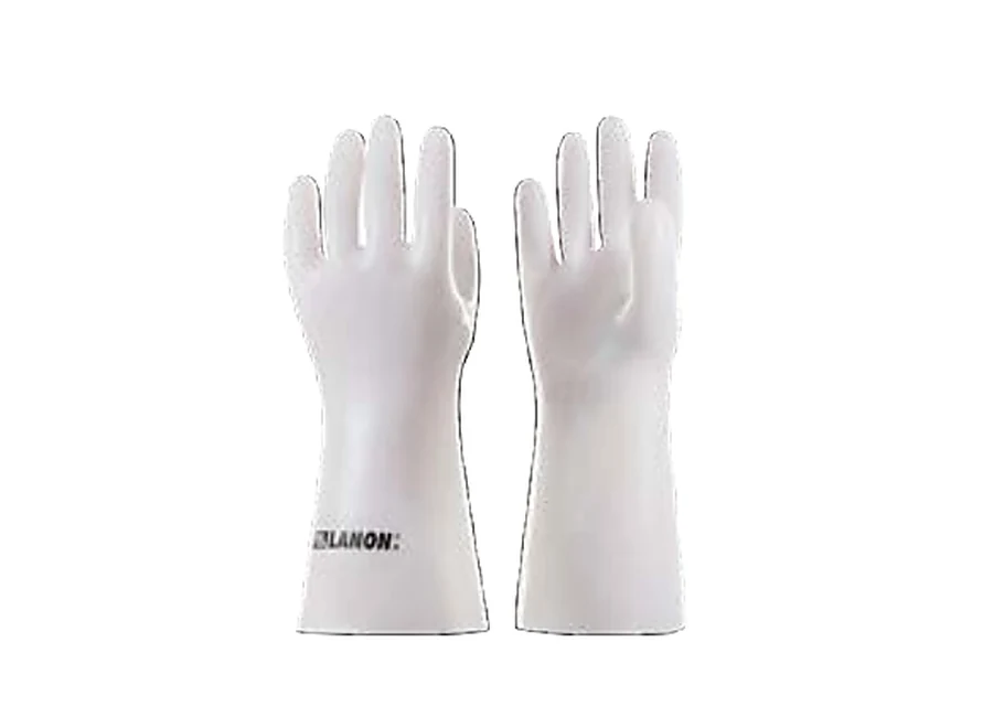 Catalog view of white S990 chemical-resistant liquid silicone gloves