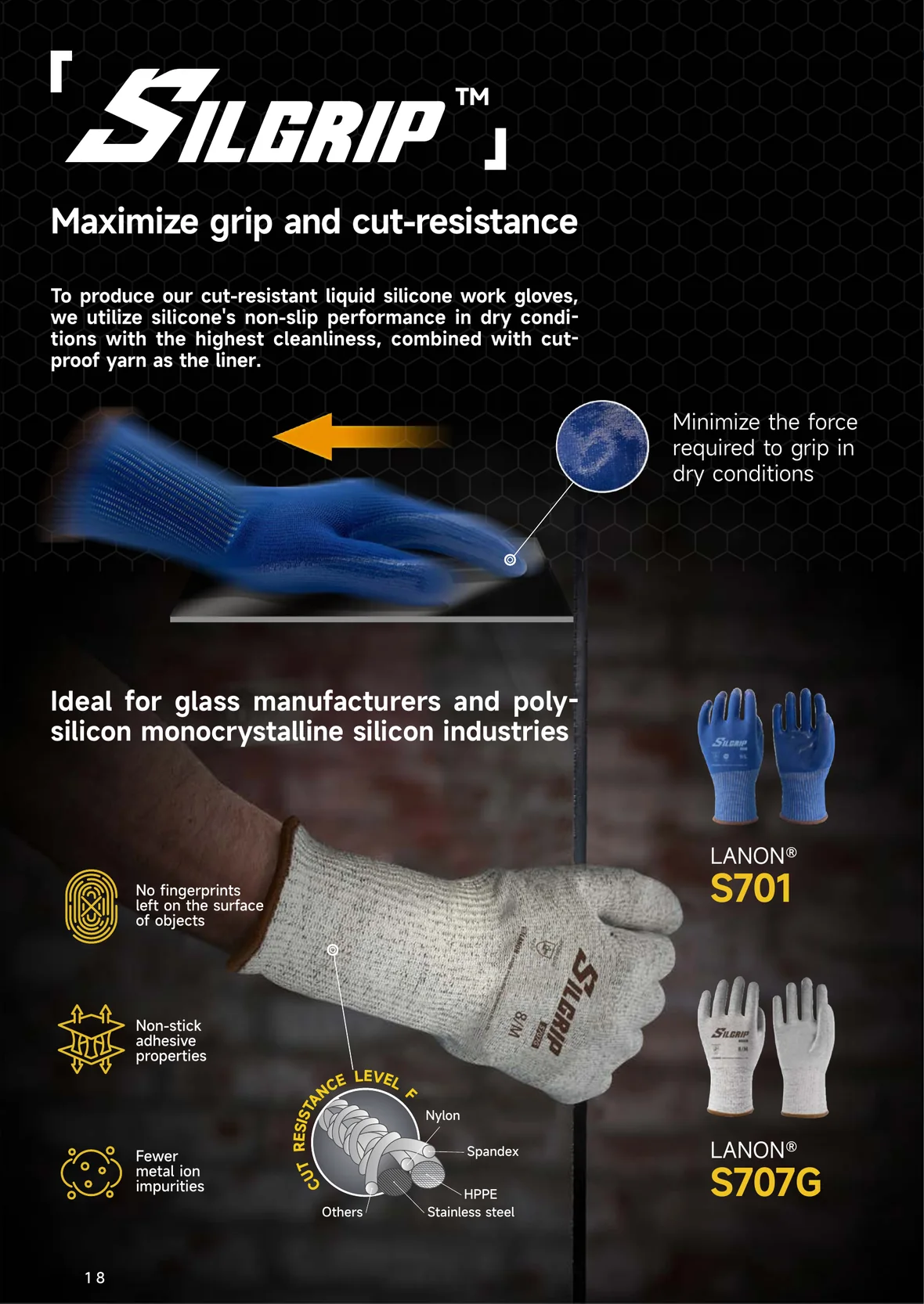 SILGRIP grip and cut-resistance technology overview