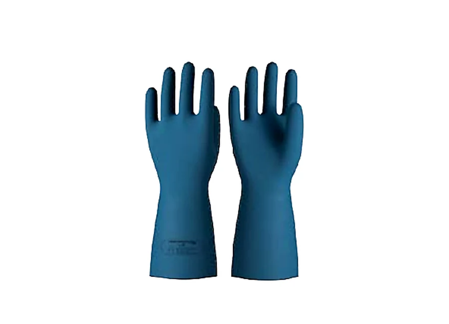 Catalog view of blue SV05 Class 00 electrically insulated liquid silicone gloves