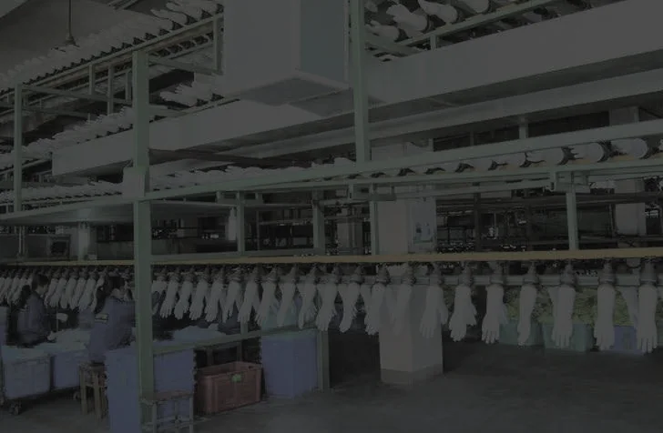 Protective glove production line at Zhejiang East Asia Glove